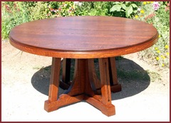 Original Charles Limbert Rare Ebon-Oak Inlaid Dining Table